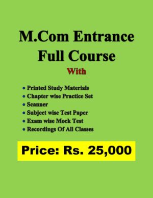 M.Com Entrance Full Course