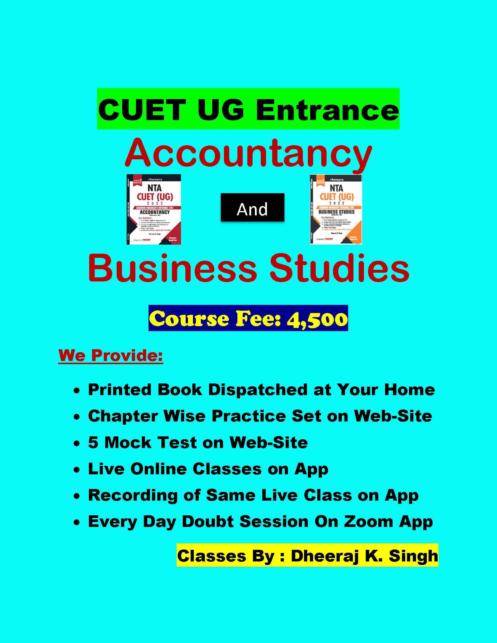 CUET UG Entrance  Accountancy  + Business Studies